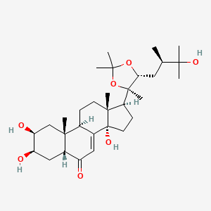 Chemical structure of Makisterone A 20,22-monoacetonide