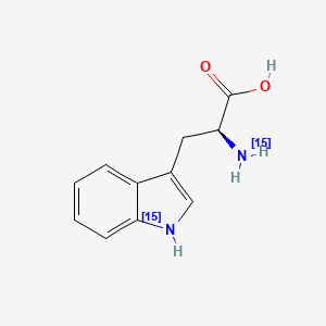 Chemical structure of L-Tryptophan-15N2