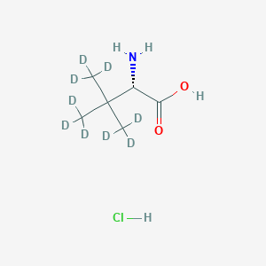 Chemical structure of L-tert-Leucine-d9 hydrochloride
