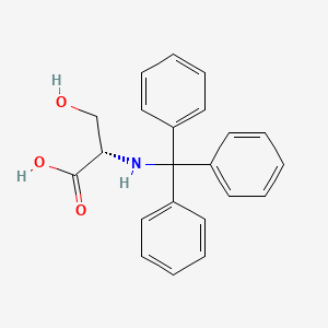 Chemical structure of L-Serine, N-(triphenylmethyl)-