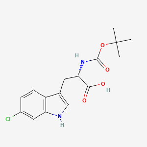 Chemical structure of L-N-Boc-6-chlorotryptophan