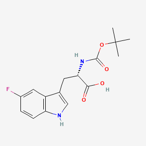 Chemical structure of L-N-Boc-5-fluorotryptophan