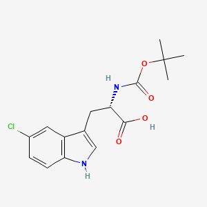 Chemical structure of L-N-Boc-5-chlorotryptophan