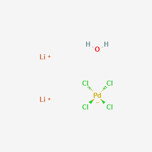 Chemical structure of LITHIUM TETRACHLOROPALLADATE(II) HYDRATE