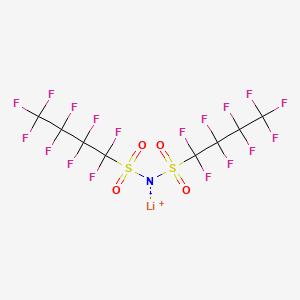 Chemical structure of Lithium Bis(nonafluorobutanesulfonyl)imide