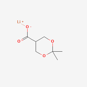 Chemical structure of Lithium 2,2-dimethyl-1,3-dioxane-5-carboxylate