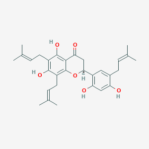 Chemical structure of Lespedezaflavanone H