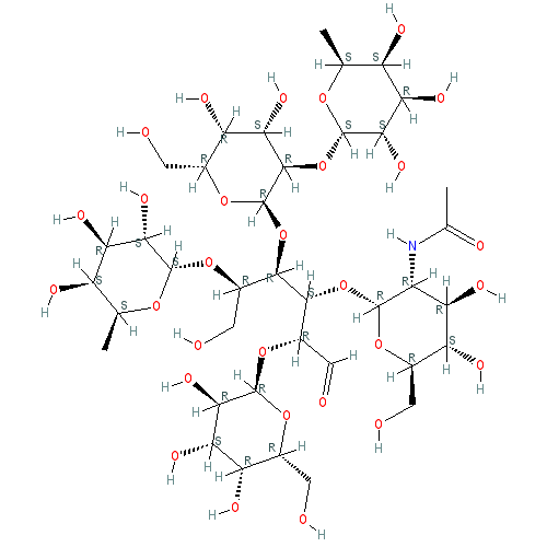 Chemical structure of Lacto-N-difucohexaose I