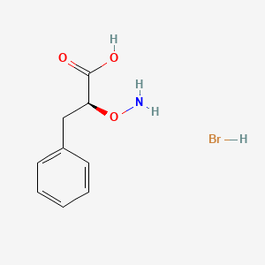 Chemical structure of L-2-Aminooxy-3-phenylpropanoic acid hydrobromide