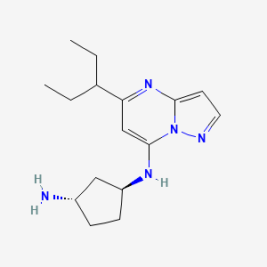 Chemical structure of KB-0742 hydrochloride