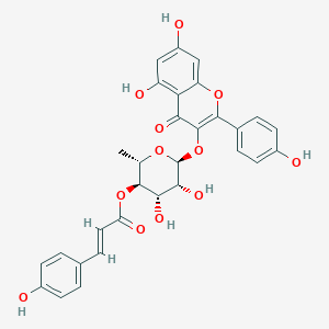 Chemical structure of 4''-O-trans-p-Coumaroylafzelin