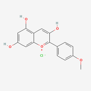 Chemical structure of Kaempferidinidin chloride