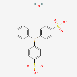 Chemical structure of K2BSPP (Bis(p-sulfonatophenyl)phenylphosphine dihydrate dipotassium salt)
