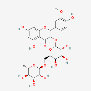 Chemical structure of Isorhamnetin-3-O-robinobioside