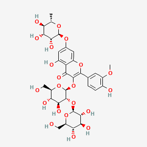 Chemical structure of Isorhamnetin 3-sophoroside-7-rhamnoside