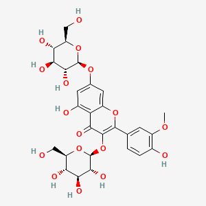 Chemical structure of Isorhamnetin 3,7-O-diglucoside