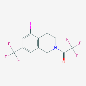 Chemical structure of Isoquinoline, 1,2,3,4-tetrahydro-5-iodo-2-(trifluoroacetyl)-7-(trifluoroMethyl)-