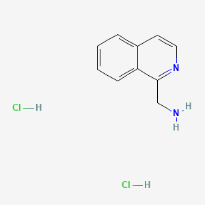 Chemical structure of Isoquinolin-1-ylmethanamine dihydrochloride