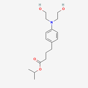 Chemical structure of Isopropyl 4-(4-(bis(2-hydroxyethyl)amino)phenyl)butanoate