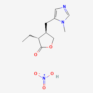Chemical structure of Isopilocarpine nitrate