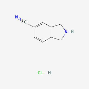 Chemical structure of Isoindoline-5-carbonitrile hydrochloride
