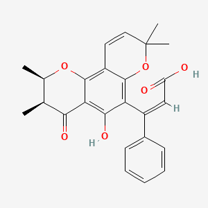 Chemical structure of Isocalophyllic acid