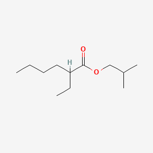 Chemical structure of isobutyl 2-ethylhexanoate