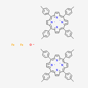 Chemical structure of Iron(III)meso-tetrakis(4-methylphenyl)porphine-μ-oxodimer