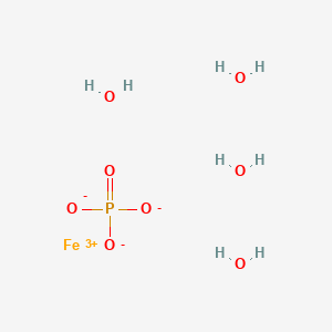 Chemical structure of Iron(III) phosphate tetrahydrate