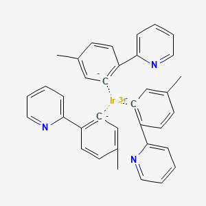 Chemical structure of Ir(mppy)3; Tris[2-(p-tolyl)pyridine-C2,N)]iridium(III)