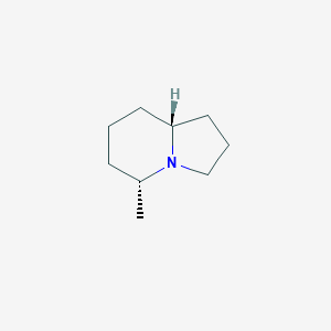 Chemical structure of (5R,8aR)-5-Methyloctahydroindolizine