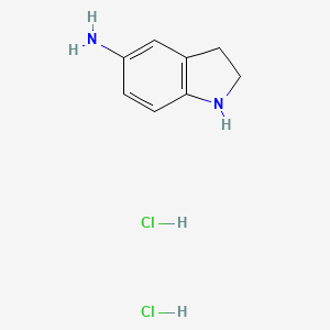 Chemical structure of Indolin-5-amine dihydrochloride