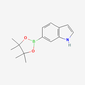 Chemical structure of Indole-6-Boronic Acid Pinacol Ester