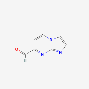 Chemical structure of Imidazo[1,2-a]pyrimidine-7-carbaldehyde