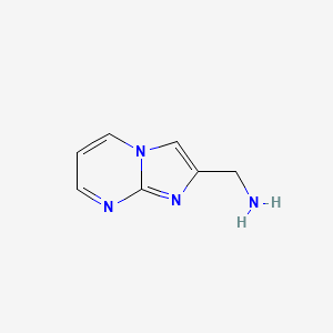 Chemical structure of Imidazo[1,2-a]pyrimidin-2-ylmethanamine