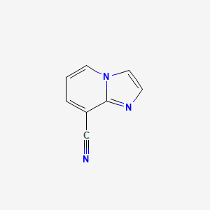 Chemical structure of Imidazo[1,2-a]pyridine-8-carbonitrile