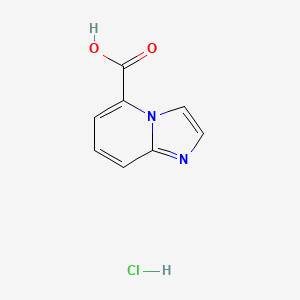 Chemical structure of Imidazo[1,2-a]pyridine-5-carboxylic acid hydrochloride