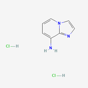 Chemical structure of Imidazo[1,2-a]pyridin-8-amine dihydrochloride