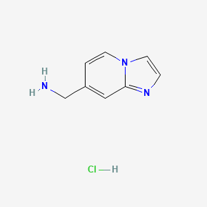 Chemical structure of Imidazo[1,2-a]pyridin-7-ylmethanamine hydrochloride