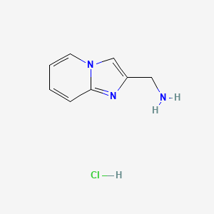 Chemical structure of Imidazo[1,2-a]pyridin-2-ylmethanamine hydrochloride