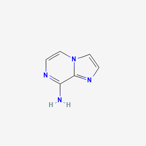 Chemical structure of Imidazo[1,2-a]pyrazin-8-amine