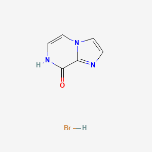 Chemical structure of Imidazo[1,2-a]pyrazin-8(7H)-one hydrobromide