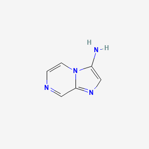 Chemical structure of Imidazo[1,2-a]pyrazin-3-amine