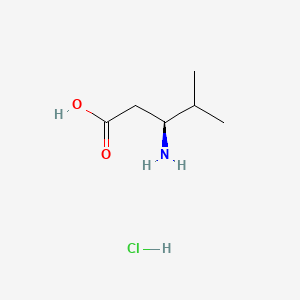 Chemical structure of H-β-HoVal-OH·HCl