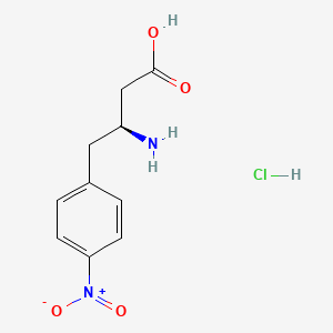 Chemical structure of H-β-HoPhe(4-NO2)-OH