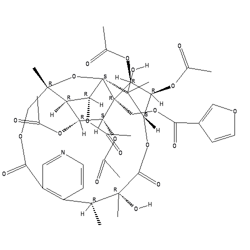 Chemical structure of Hypoglaunine A