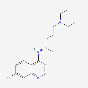 Chemical structure of (+)-Chloroquine
