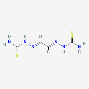 Chemical structure of Hydrazinecarbothioamide,2,2'-(1,2-ethanediylidene)bis-