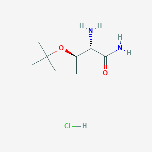 Chemical structure of H-Thr(tBu)-NH2·HCl