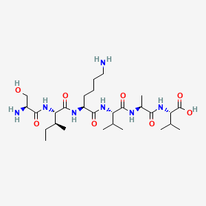 Chemical structure of H-SER-ILE-LYS-VAL-ALA-VAL-OH
